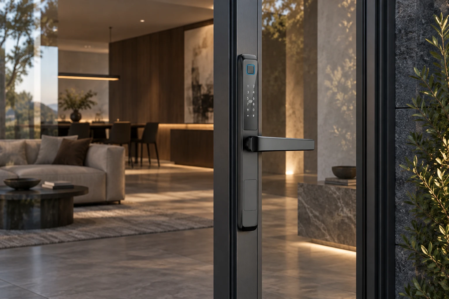 Illustrative application scene based on LJ01-E Semi-Automatic Narrow Frame Smart Lock