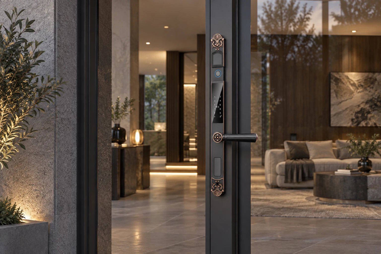 Illustrative application scene based on LT1 Semi-Automatic Narrow Frame Smart Lock