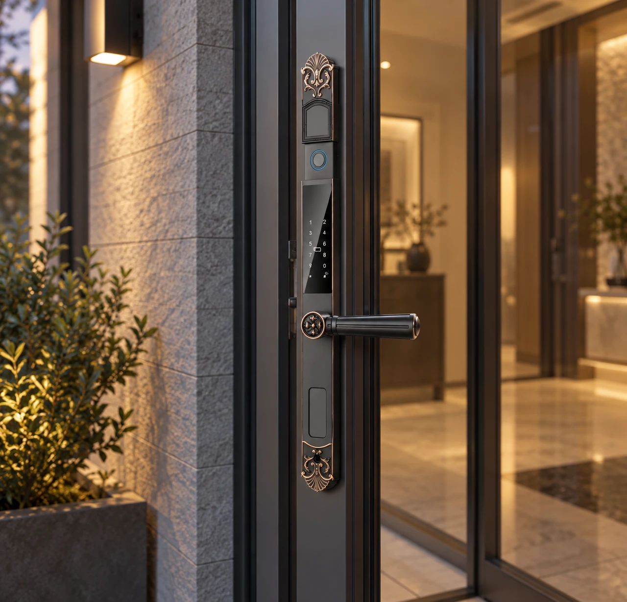 Illustrative daily-use scene based on LT1 Semi-Automatic Narrow Frame Smart Lock
