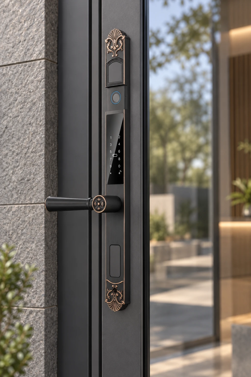 Illustrative installation scene based on LT1 Semi-Automatic Narrow Frame Smart Lock