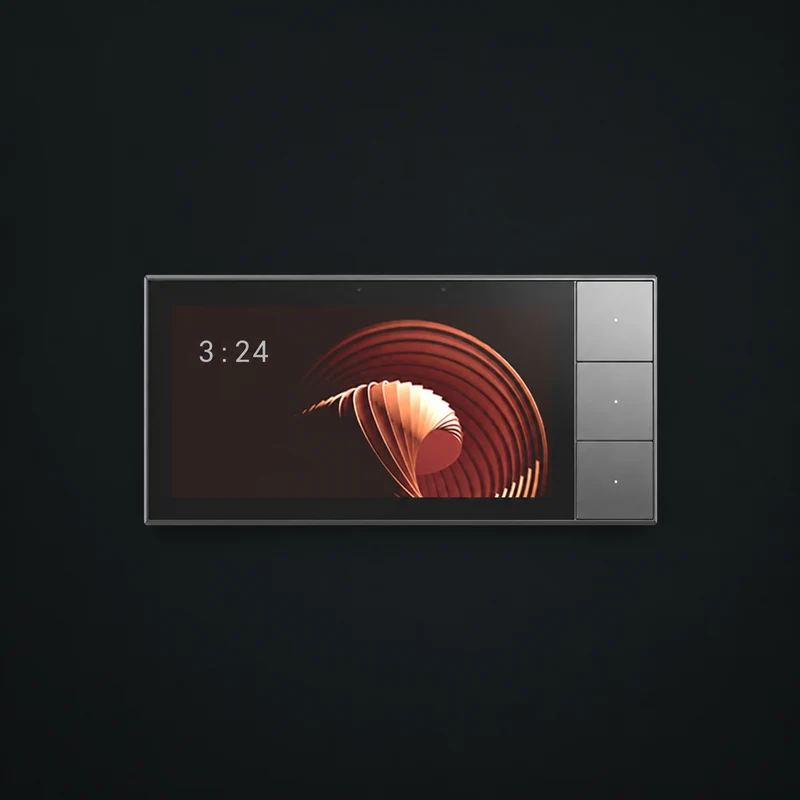 Leondarx SK Mini SBUS Smart Panel: charcoal studio visualization based on the original manufacturer reference
