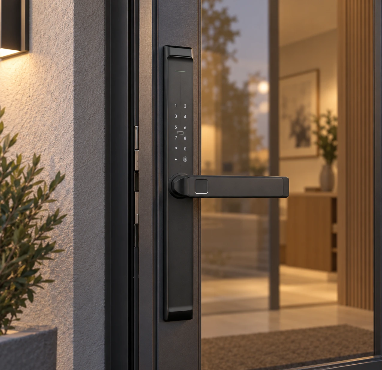 Illustrative daily-use scene based on LS9 Semi-Automatic Narrow Frame Smart Lock
