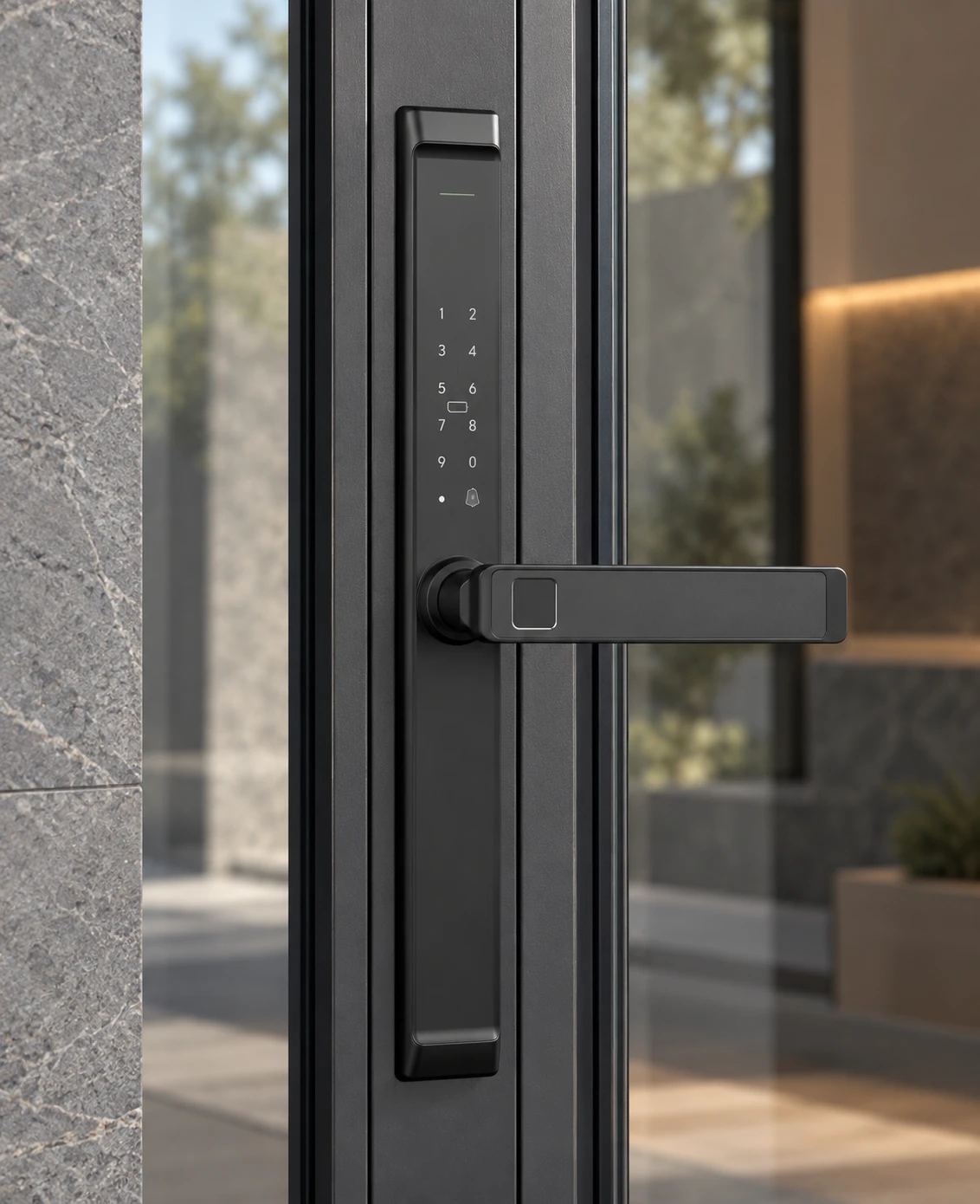 Illustrative installation scene based on LS9 Semi-Automatic Narrow Frame Smart Lock