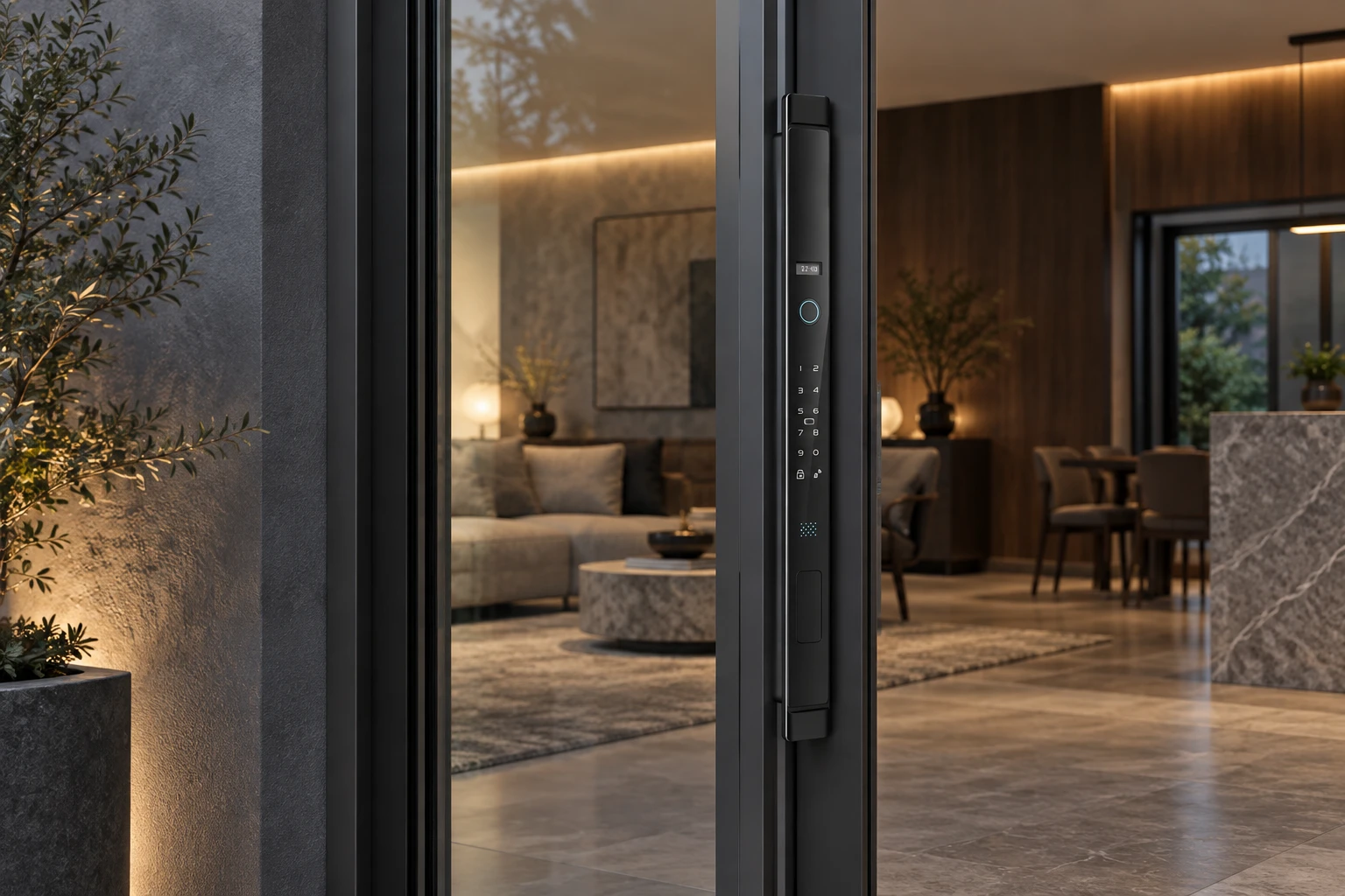 Illustrative application scene based on LJ09-A Automatic Narrow Frame Smart Lock