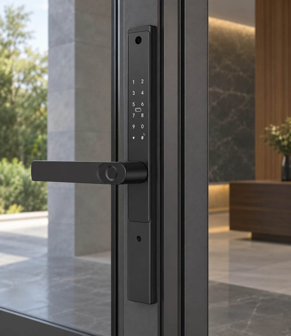 Illustrative installation scene based on WS2 Double-sided Fingerprint Narrow Frame Smart Lock