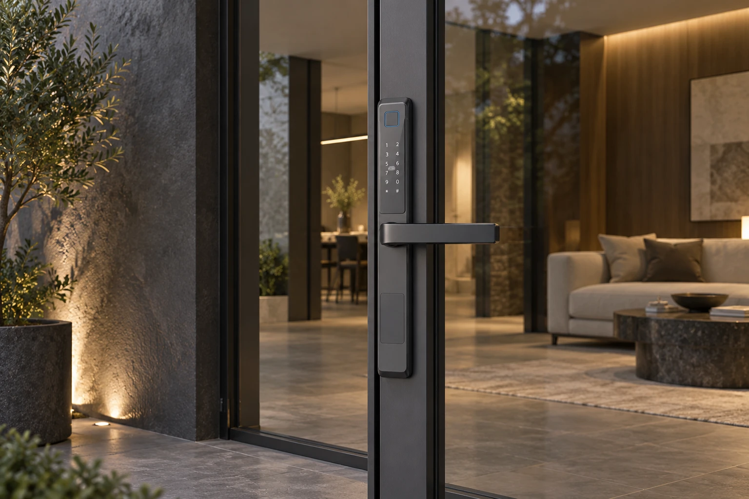 Illustrative application scene based on LJ01-B Semi-Automatic Narrow Frame Smart Lock