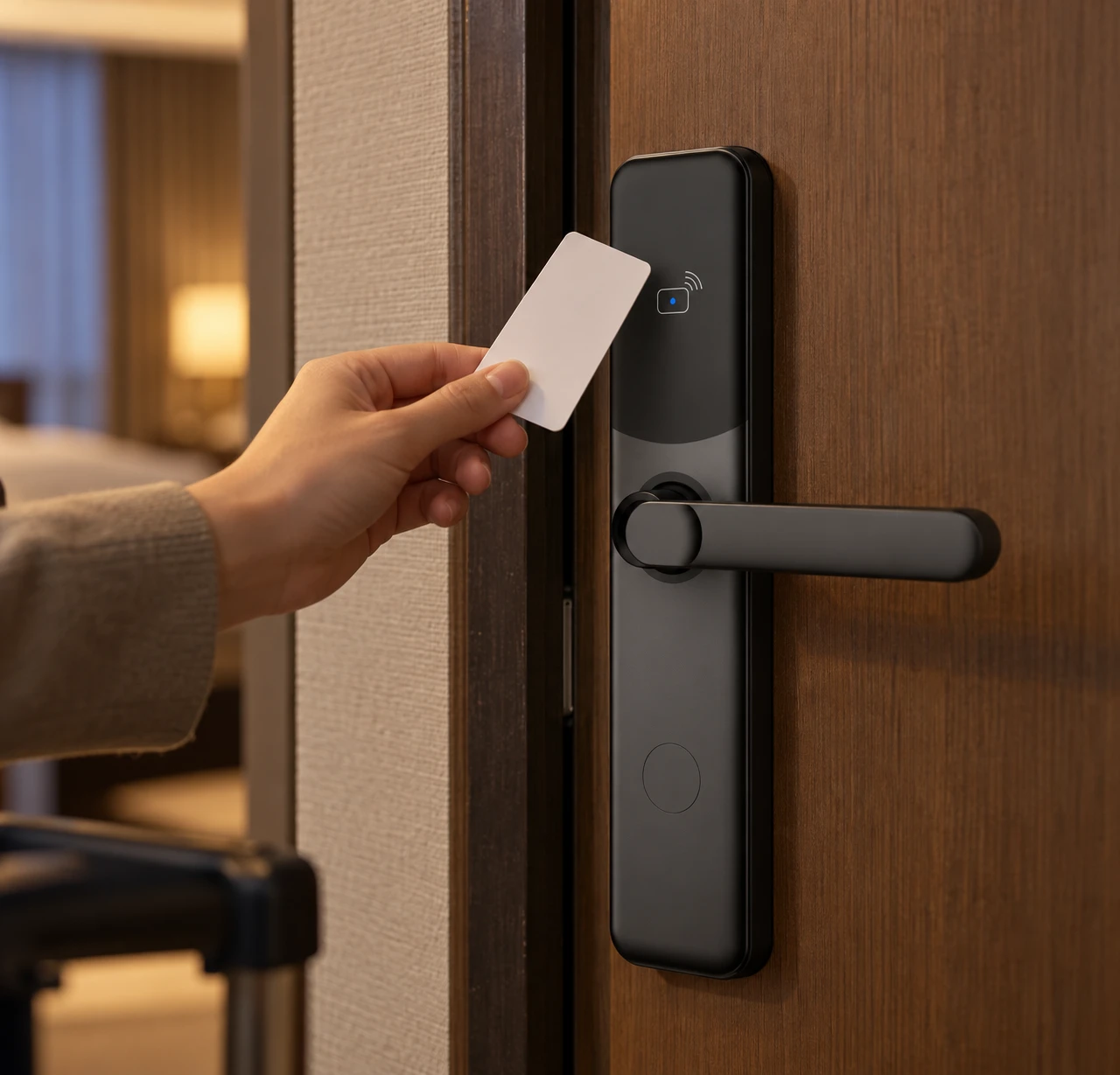 Illustrative daily-use scene based on T505 Convenient Hotel Lock
