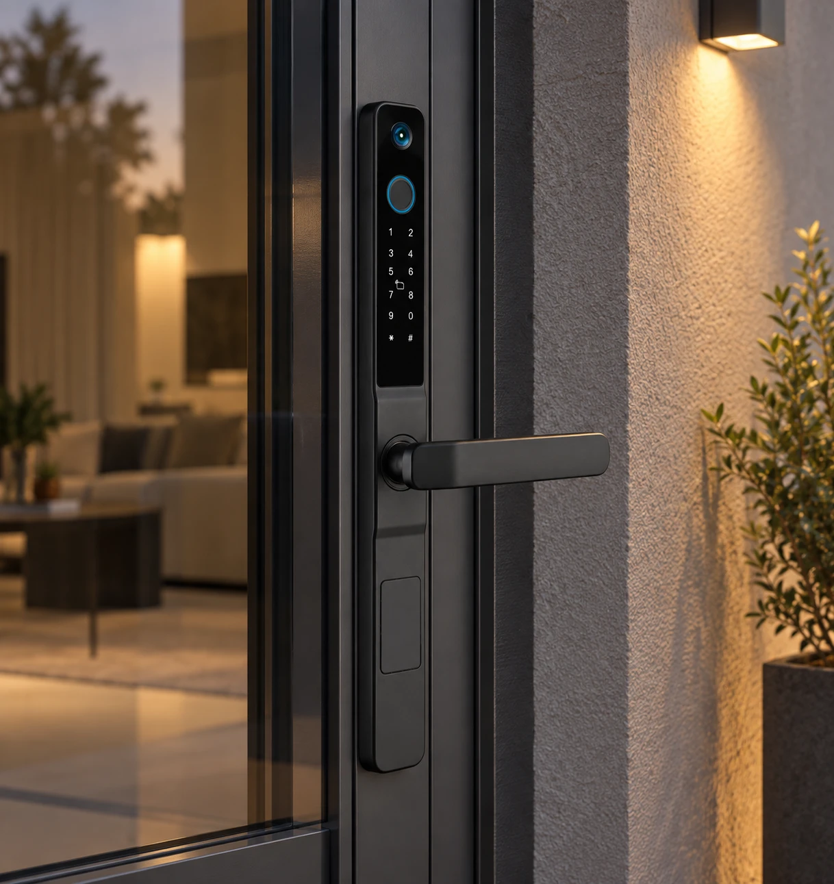 Illustrative daily-use scene based on D01 Narrow Frame Smart Lock