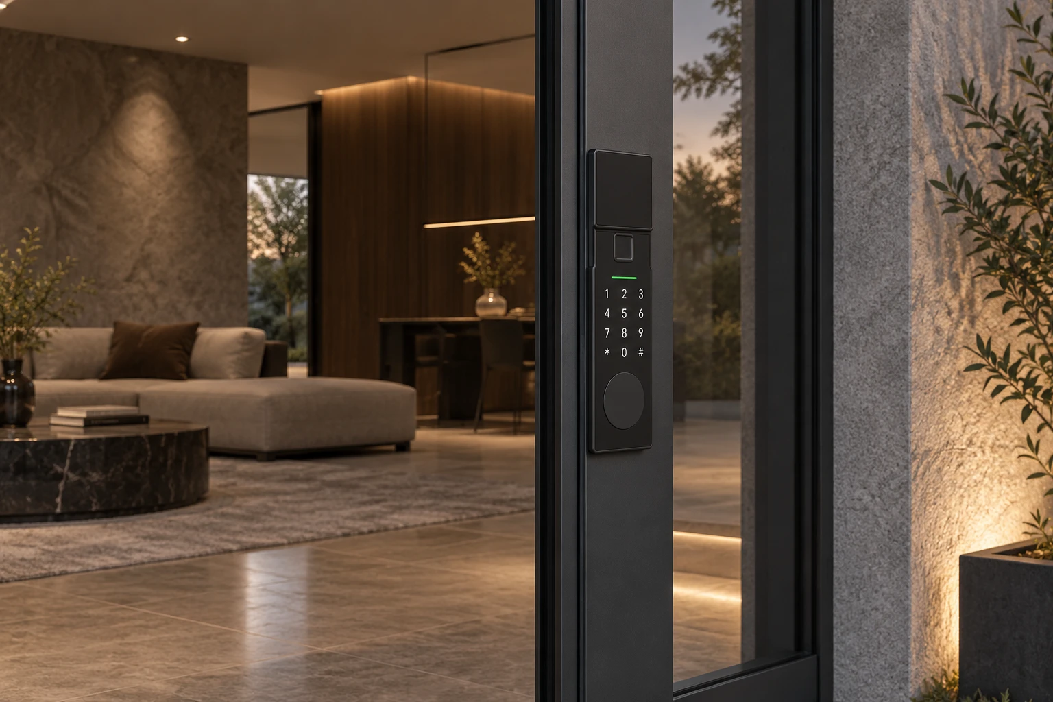 Illustrative application scene based on LJ12 Automatic Narrow Frame Smart Lock